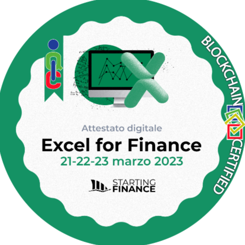 Masterclass Excel for Finance | Starter | Streaming | 21-22-23 marzo 2023